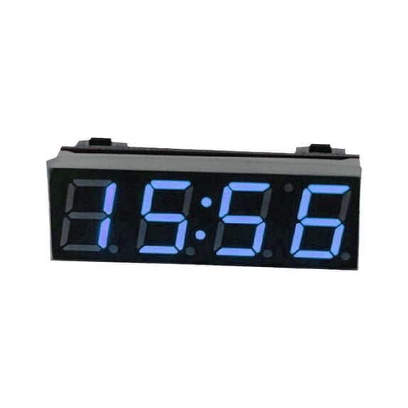 Mini Car Digital Clock Thermometer Voltmeter 3 IN 1 Luminous Vehicle Clock` A7C3