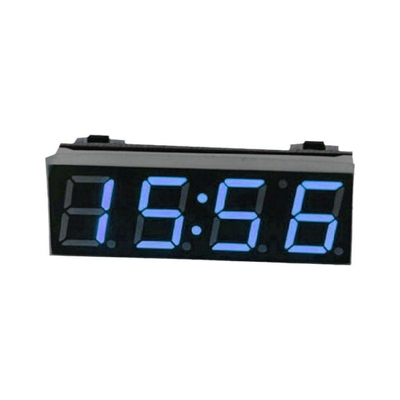 Mini Car Digital Clock Thermometer Voltmeter 3 IN 1 Luminous Vehicle Clockღ R8Z4