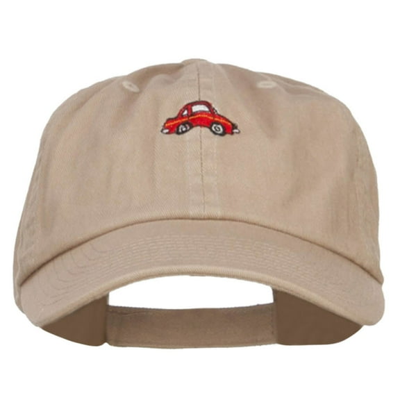 Mini Car Embroidered Low Cap - Khaki OSFM