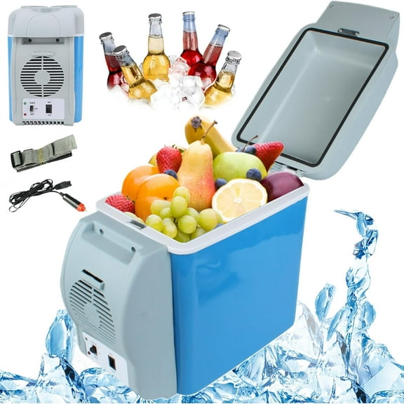 Mini Car Electric Cooler & Warmer,7.5L Car Fridge,12V DC Power Supply Cold Warm Dual Use Electric Cooler Portable Low Noise Box Electric Cooler for Cars Vehicles Trucks, Car, RV,Camping,Travel