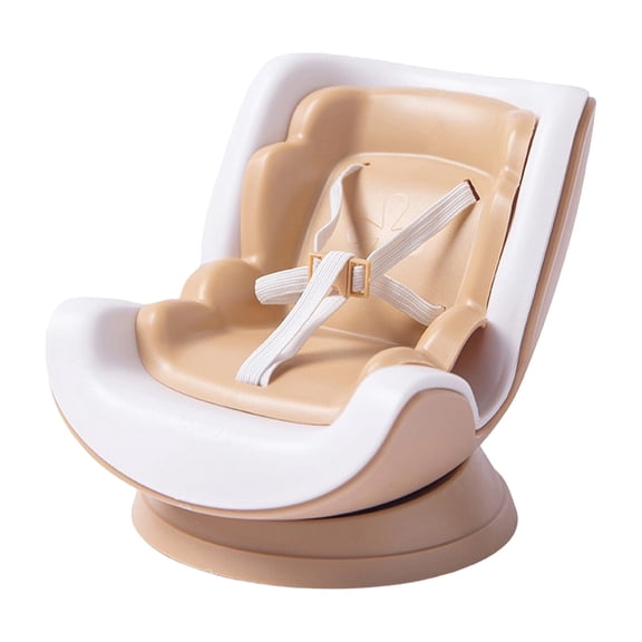 Mini Car Seat for Dolls, Plastic Cute Car Ornament with Vent Clip, Car Interior Decoration for Small Doll & Toy Display, 5.91in (1Pc, Khaki)
