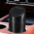 thumbnail image 1 of Mini Car Trash Can with Lid, Small Portable Garbage Bin for Cupholder, Car Door & Home Use, Leak-Proof Multifunctional Storage Container,Black, 1 of 8