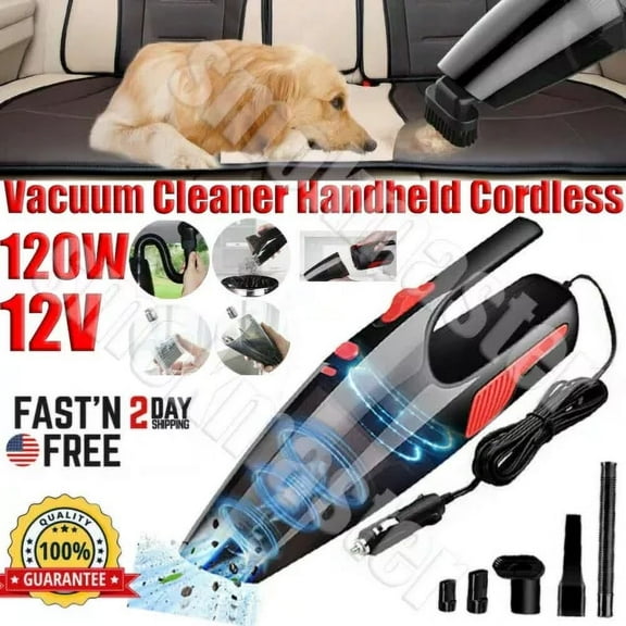 Mini Car Vacuum Cleaner Handheld Cordless Duster Wet&Dry Strong Suction Pet Hair