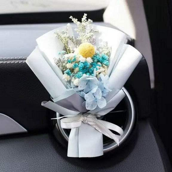 Mini Car Vent Clip Bouquet: Cute, Environmentally-Friendly, Heat-Resistant Dried Flower Decor for Automotive Interior and Various Gift Occasions