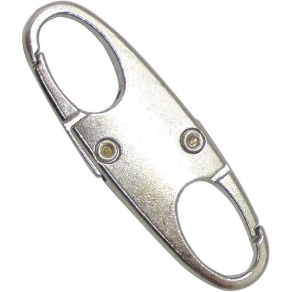 Mini Carabiner Clip Double-Opening Zipper Pull & Anti-Theft Lock for Backpacks, Luggage, Purses, and Suitcases Silver