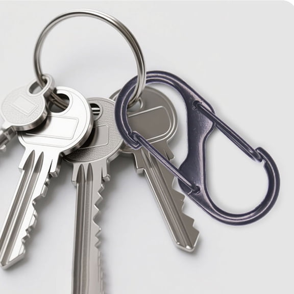 Mini Carabiner Clips, Double-Sided Spring Small Carabiner Clip, Metal Carabiner for Keys, Anti Theft Zipper Clips, Flexible and Easy to Use