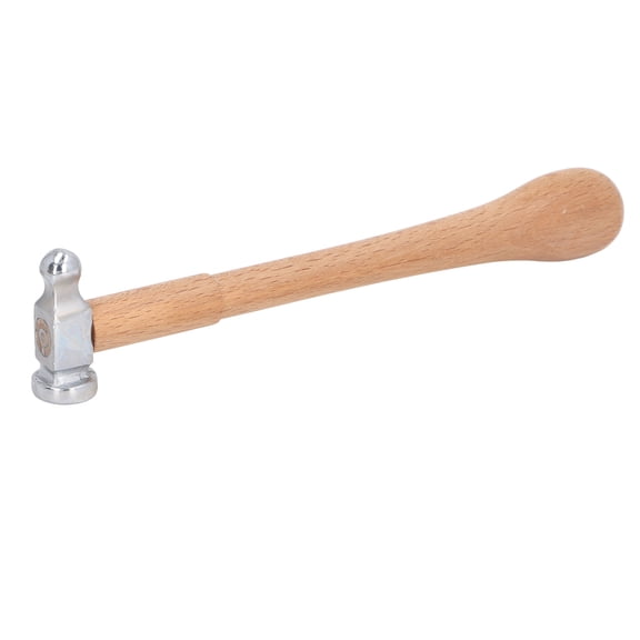 Mini Carbon Steel Ball Peen Hammer with Smooth Ergonomic Wooden Handle - Lightweight Small Pocket Round Head Hand Tool for Crafting, Jewelry Making, Goldsmithing and Everyday Home DIY Work