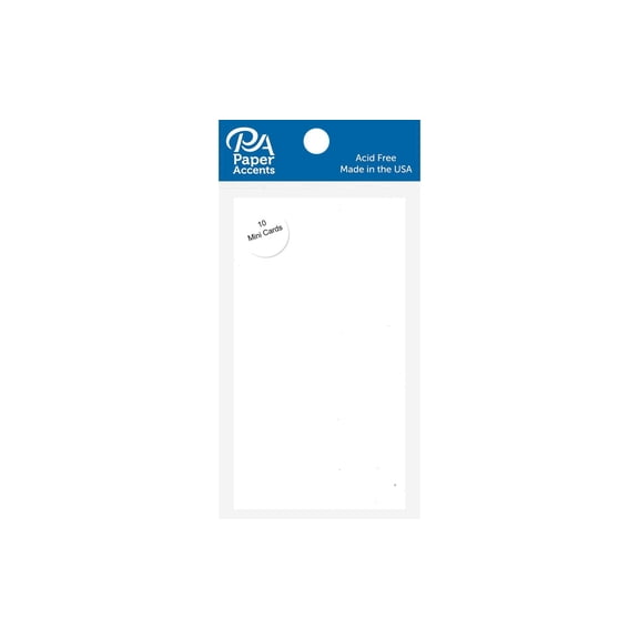 Mini Cards 2.5x5 10pc White
