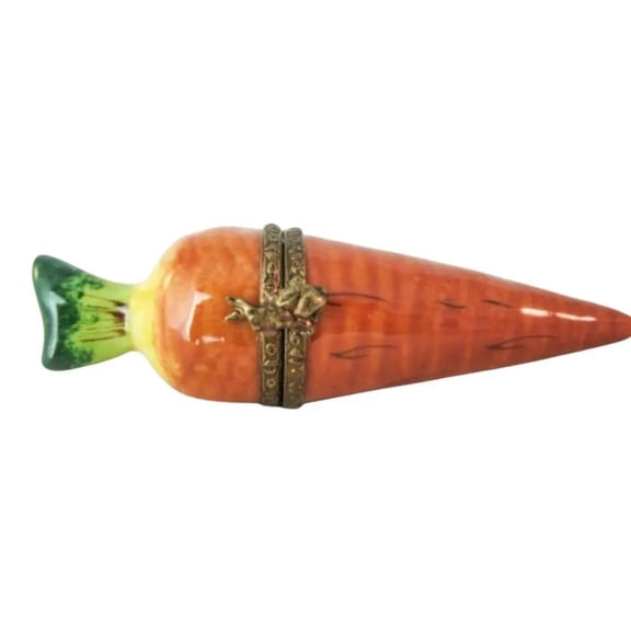 Mini Carrot Rare and Retired Porcelain Limoges Trinket Box Limoges Box Porcelain Figurine
