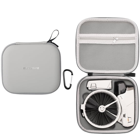 Mini Carrying Case for DJI Flip, Portable Travel Storage Bag Flip Drone Body Case Waterproof PU Leather EVA Protective Cover Hard Shell Organizer with Carabiner Accessories