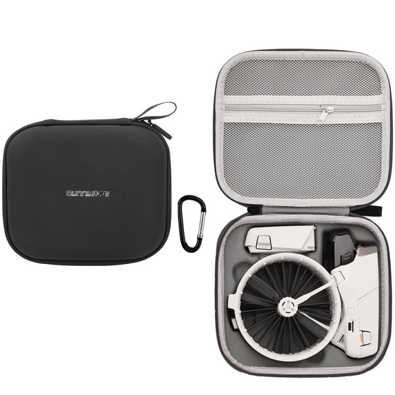 Mini Carrying Case for DJI Flip, Portable Travel Storage Bag Flip Drone Body Case Waterproof PU Leather EVA Protective Cover Hard Shell Organizer with Carabiner Accessories