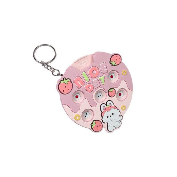 Mini Cartoon Dice Toy Keychain Kawaii Shake and Roll Fidget Keyring for Couples Bag Car Hanger Decision Maker 1 Pack