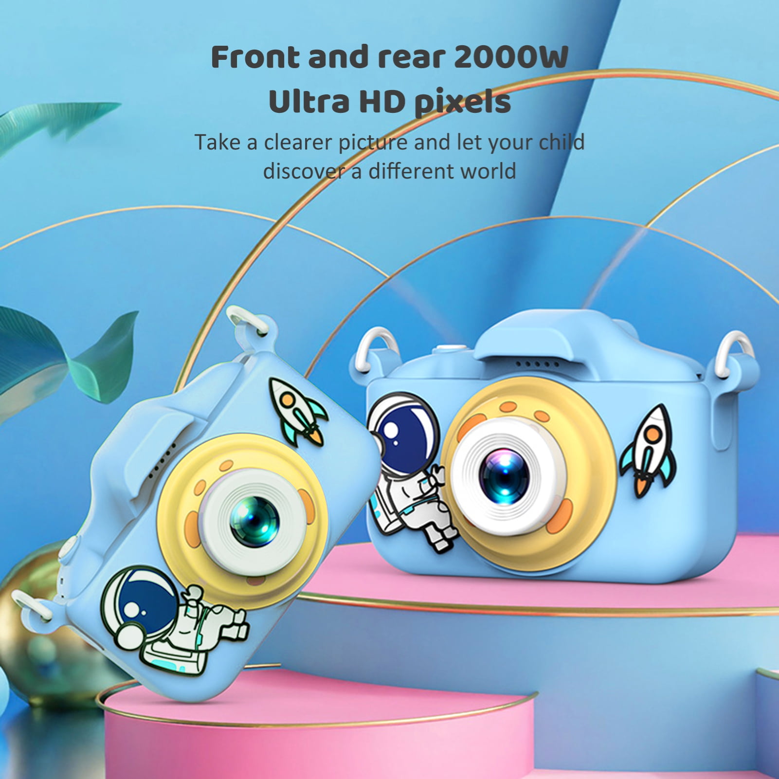 Mini Cartoon Kids Camera Children Digital Camera With Double Lenses 2 ...
