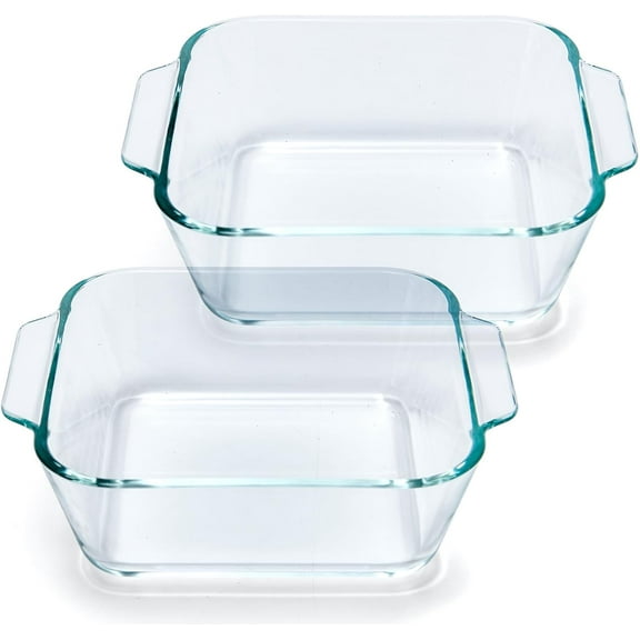 Mini Casserole Dish Oval 2 Pack, 13oz Glass Baking Dish, Banana Split Bowls, Single Serving, Individual Bakeware Baking Pans for Oven Microwave Air Fryer, Clear Prep Bowls