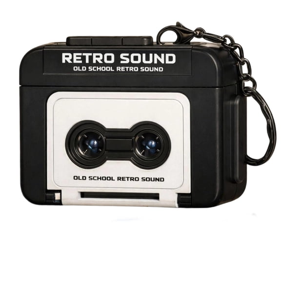 Mini Cassette Player Keychain with Built-in Recorder, Portable Retro Audio Device for Tape Playback and Voice Notes, Compact Nostalgic Gadget for Music Lovers Travel Gifts and Collectors