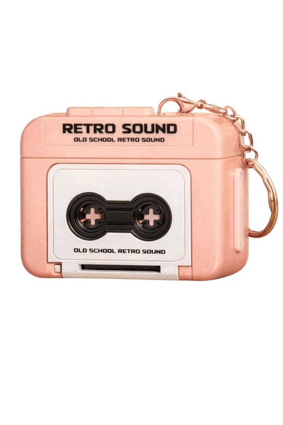 Mini Cassette Player,Micro Retro Sound Keychain Tape,Microcassette Player,Vintage Tape Recorder Couple Gift Keychain Mini Recordable,Plastic Headphone Music,for Backpacks, Handbags