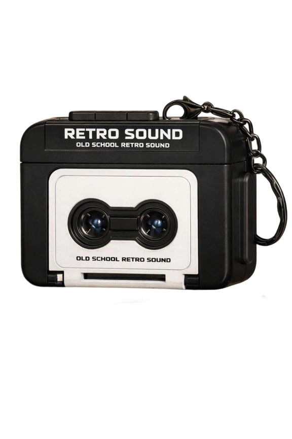 Mini Cassette Player, Retro Portable Audio Recorder, Vintage Keychain Tape Player, Nostalgic Music Device, Compact Magnetic Tape Recorder, Old School Sound Player