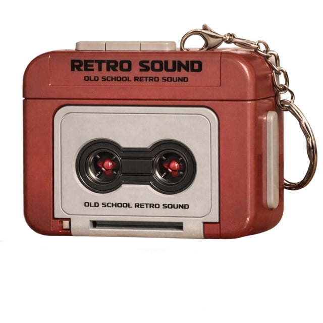 Mini Cassette Player,Retro Sound Keychain Tape,Microcassette Player,Vintage Tape Recorder Couple Gift Keychain Mini Recordable,Plastic Headphone Music,for Backpacks, Handbags