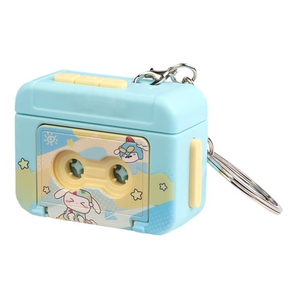 Mini Cassette Recorder Keychain - Retro Cartoon Tape Player Keychain with Recording & Playback Function, Portable Nostalgic Pendant (1pc, Size/Colour as Pictured)