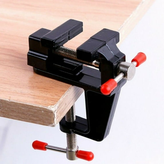 无 Mini Cast Aluminum Bench Vise, 3.4x3.9x1.6 Inch Heavy Duty, Workshop Clamp