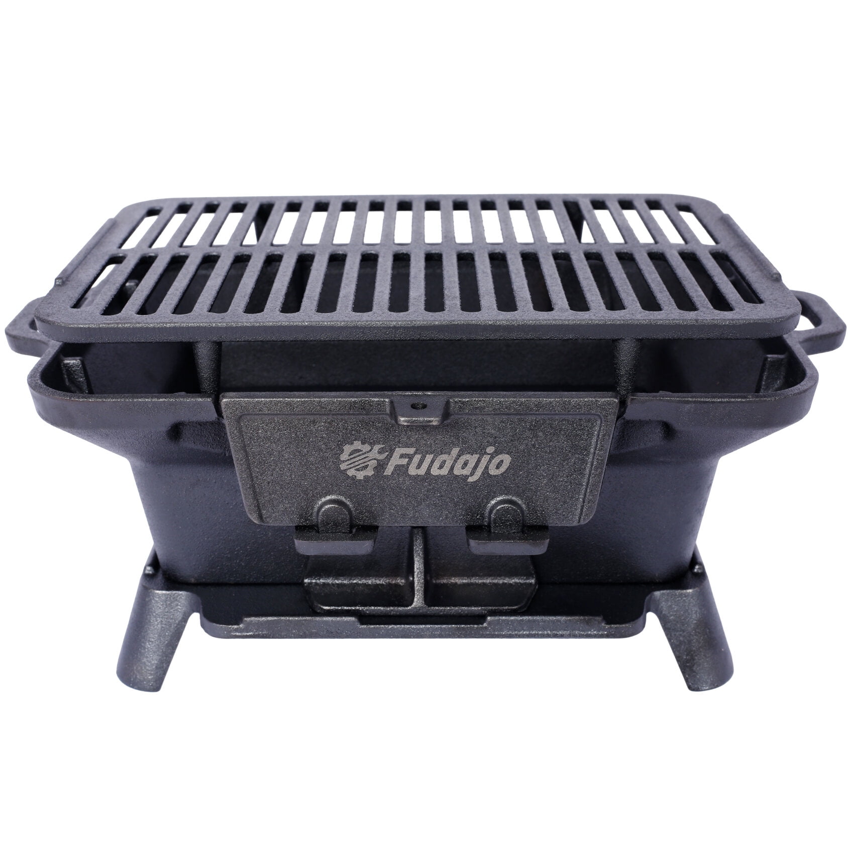 Mini Cast Iron Grill Outdoor, Portable Charcoal Grill and Tabletop Cast