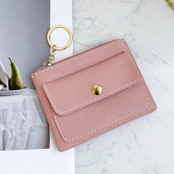 Mini Casual Coin Wallet Purse for Women, Compact Envelope Clutch, Red Lightweight Handbag, 4.7" x 3.5" Small Bag for Cards Cash Keys, All-Season Fashion Accessory, Gift Idea