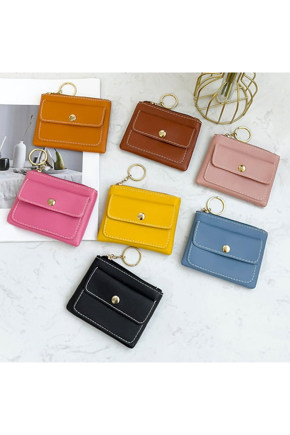 Mini Casual Coin Wallet Purse for Women, Compact Envelope Clutch, Red Lightweight Handbag, 4.7" x 3.5" Small Bag for Cards Cash Keys, All-Season Fashion Accessory, Gift Idea