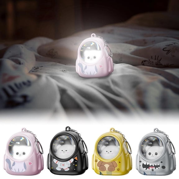 Mini Cat Keychain Light Portable Flashlight Cute Floodlight Pendant Light