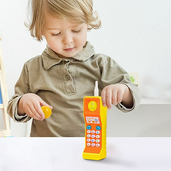 Mini Cell Phone Toy For Kids, Musical Flash Light Educational Toy, Number Color Sound Learning, Interactive Pretend Play, Safe Plastic Gift For Toddlers