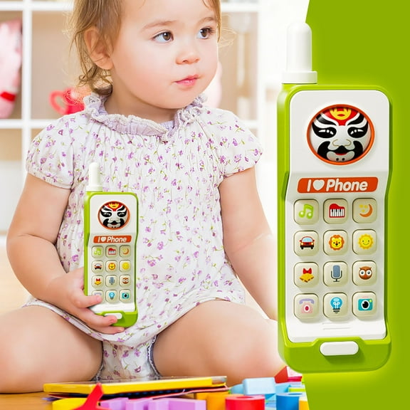 Kids Mini Cell Phone Toy, Musical Light Up Pretend Play, Educational Learning Toy With Numbers Sounds, Toddler Early Development Gift