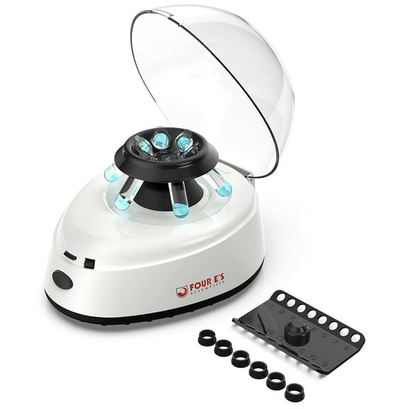 Mini Centrifuge 5400rpm, 2000 x g RCF with 2 Interchangeable Rotors for 0.2/0.5/1.5/2mL Tube Capacity
