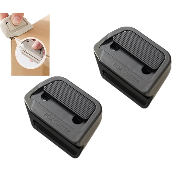 Mini Ceramic Box Cutter - Auto-Retractable 7mm Blade, Magnetic Package Opener, Compact Utility Knife for Mail, Crafts & DIY(2, black)