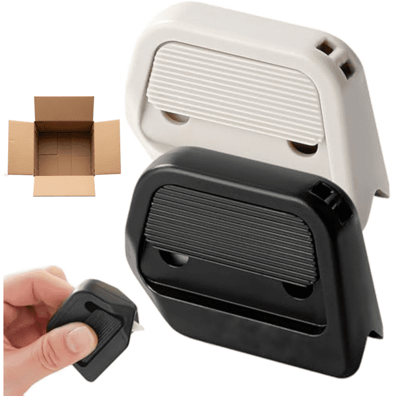Mini Ceramic Box Cutter, Upgrade Retractable Utility Knife with Ceramic Blade, Portable Fridge-Friendly Package Opener, Magnetic Retractable Box Cutter , Auto-Retract Utility Knives(White+Black)