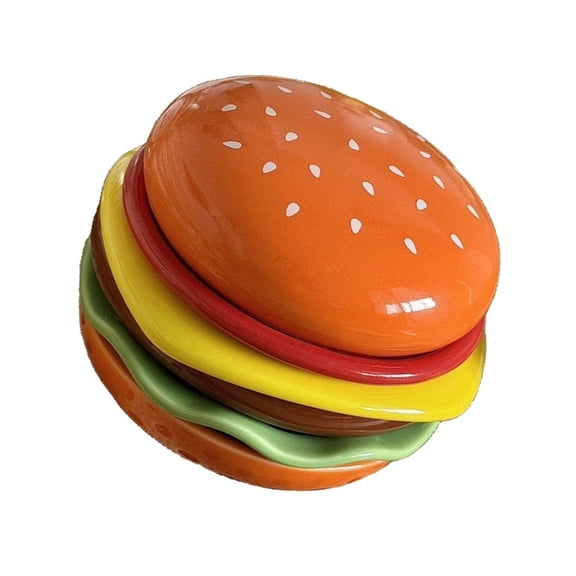 Mini Ceramic Burger Dish 6 Layer Stackable Design for Biscuits Snacks