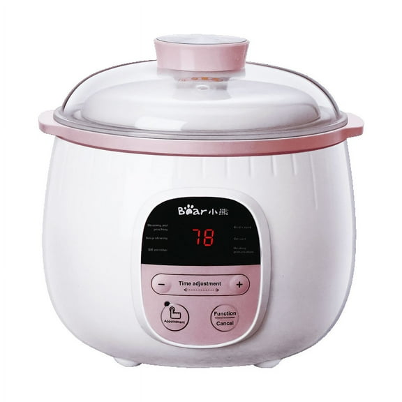 Bear Mini Ceramic Electric Stew & Soup Pot 0.8L, One Year Warranty