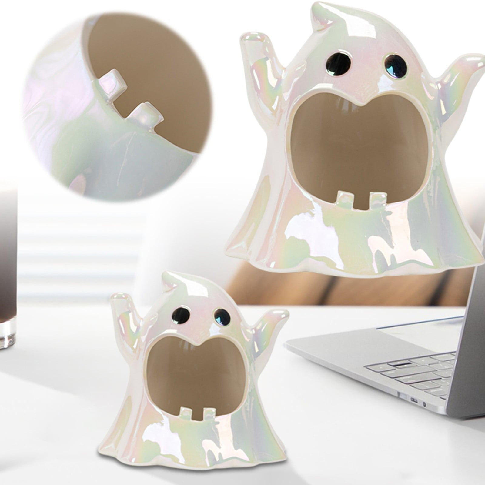 Mini Ceramic Figurine Whimsical Elegant Home Cute Statue Unique Living ...
