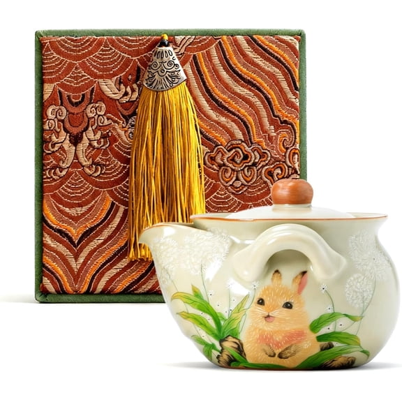 Mini Ceramic Hand-Held Teapot, 6.76 oz