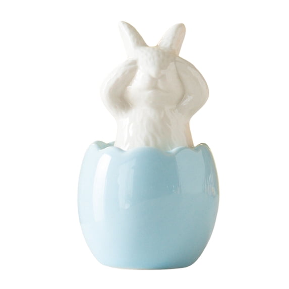 Mini Ceramic Rabbit Figurines, Porcelain Easter Bunny Decorations for Home, Tabletop Ornamen