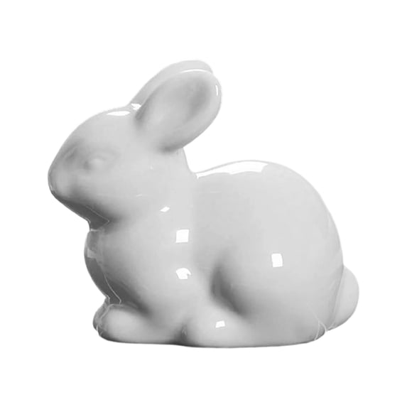 Mini Ceramic Rabbit Figurines Set of 1-3Pcs, Porcelain Easter Bunny Tabletop Decorations, Modern Vintage Rustic Farmhouse Centerpiece for Tray, Mantels & Home Decor