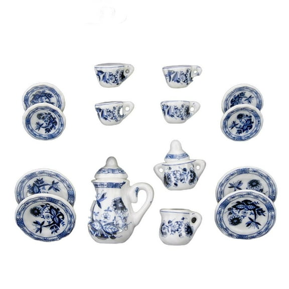Mini Ceramic Tea Set Perfect Play Toy For Kids - Miniature Food For Children Cups Plates Dishes Tea Cups Cup set 1/12 set tiny garden For cups miniature dollhou house mini set garden For simul