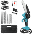 thumbnail image 1 of Mini Chainsaw,4+6 Inch Guide Plates +2*4 Inch Chains with 2PCS 3.0Ah Battery and Charger,Small Handheld Chain Saws Pruning for Tree Branches, 1 of 11