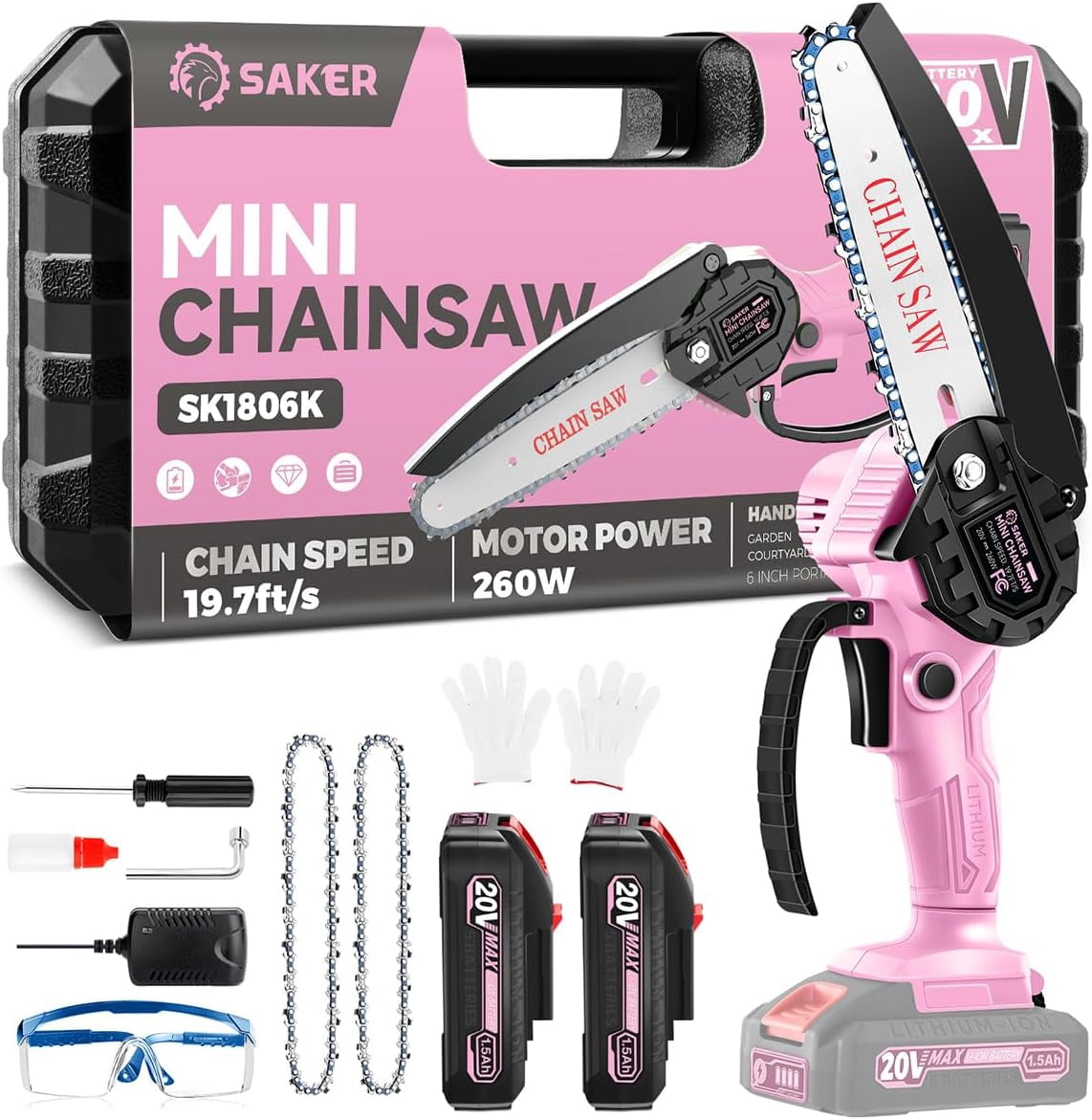 Mini Chainsaw|6 Inch Chainsaws[2025 Upgraded]|Mini Cordless Electric ...
