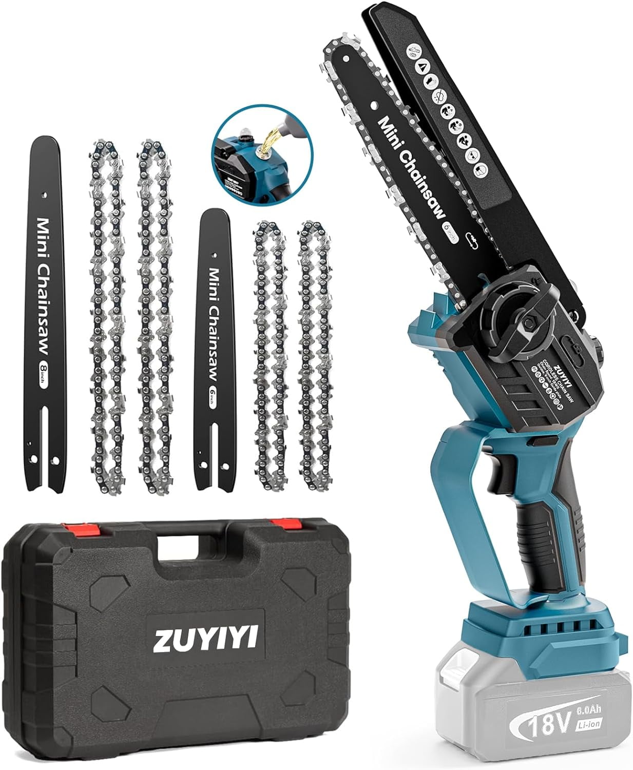 Mini Chainsaw Cordless 6 Inch & 8 Inch for Makita 18V Battery