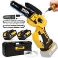 thumbnail image 1 of 6" Brushless Mini Chainsaw with 3.0Ah Battery, Auto Oiler, Lightweight for Tree Trimming Pruning, 1 of 7