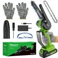thumbnail image 1 of 6 Inch Portable Electric Chainsaw, 20 V Battery Powered Chainsaw with Tool-less Chain Tensioning(1 Battery), 1 of 5