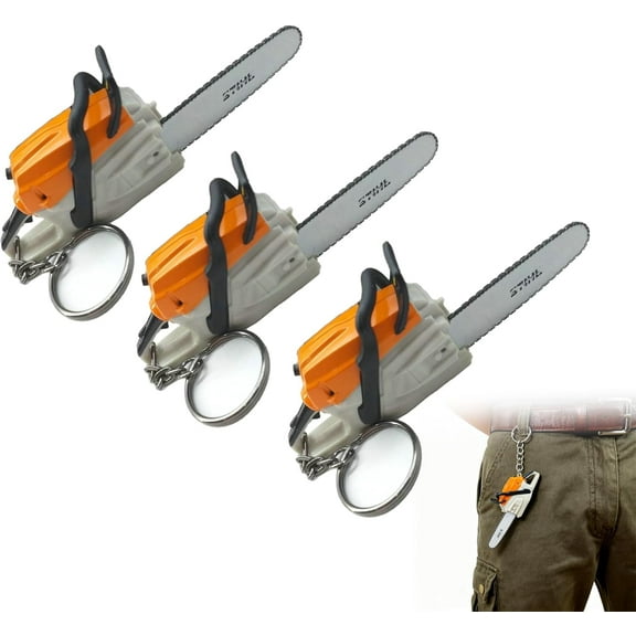Mini Chainsaw Keychain, Portable Chainsaw Key Ring, Outdoor Tool Themed Gift for Mechanics, Forestry Workers, Firefighters & DIY Lovers