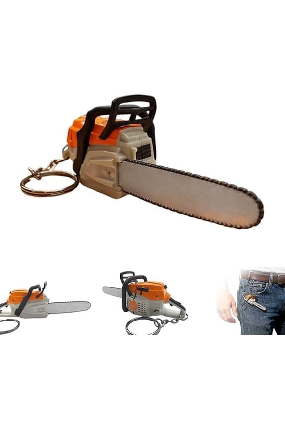 Mini Chainsaw Keychain Portable Chainsaw Key Ring, Outdoor Tool Themes Pruning Firefighting Chainsaws with Realistic