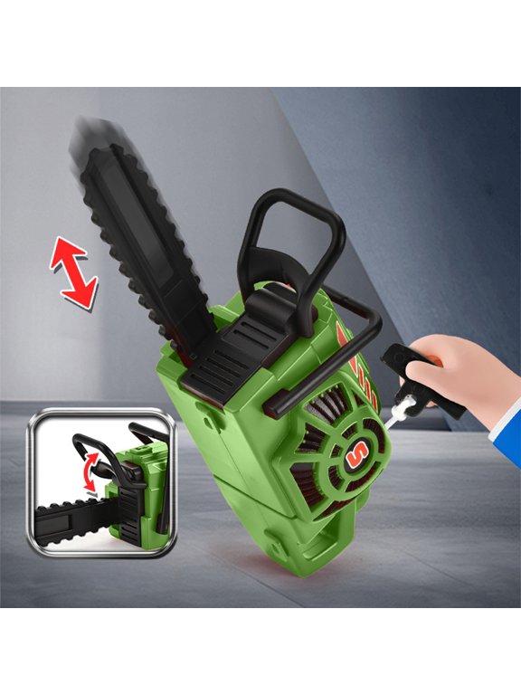 Mini Chainsaw Keychain Toy, Pull Cord Fidget Gadget With Realistic Spinning Function Portable Stress Relief, Desk Decor Collectible Gift for DIY Lovers and Adults