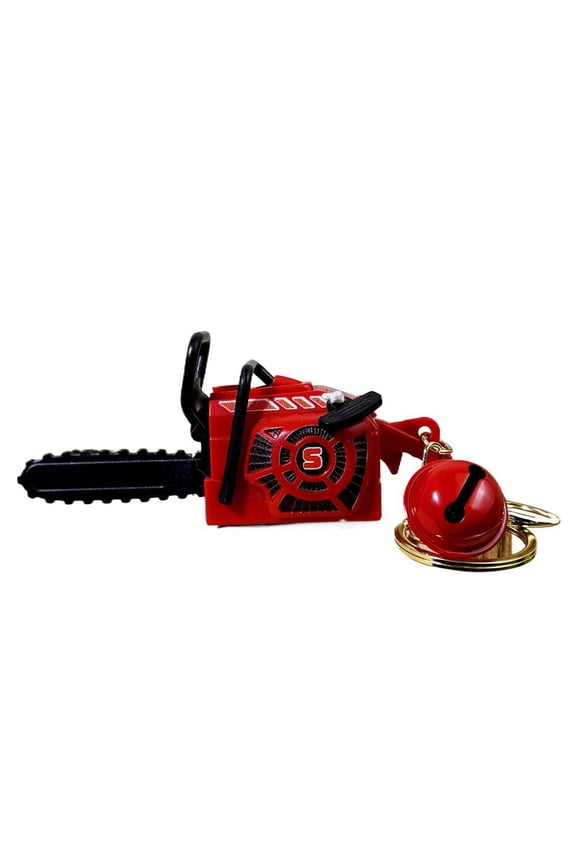 Mini Chainsaw Keychain With Pull Start Action, Functional Toy Saw Keyring For Outdoor Adventure, Metal Construction, Funny For Men