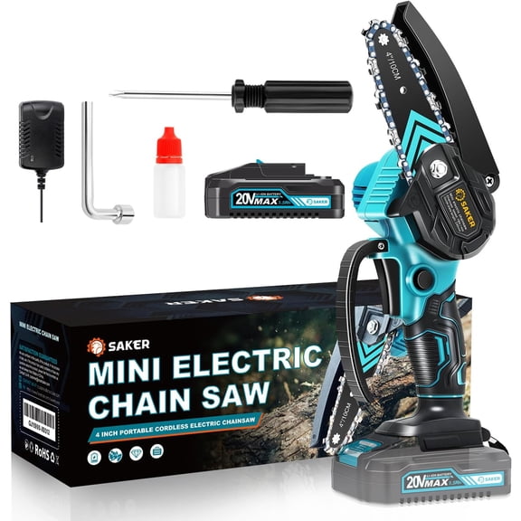 Mini Chainsaw,Portable Electric Chainsaws Cordless,Handheld Chain Saw Pruning Shears Chain Saws for Tree Branches,Courtyard,Household and Garden Father's Day Gift for Men Dad Husband Women
